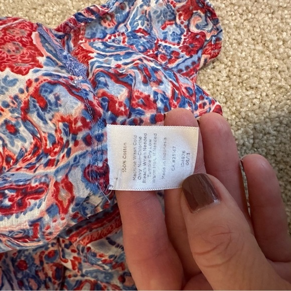 Red & Blue Talbots Blouse - EUC - Picture 11 of 12